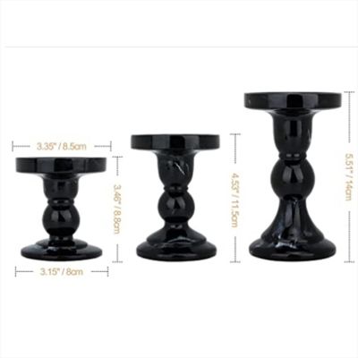 Wholesale chic cheap gray glass candle holder for wedding decoration