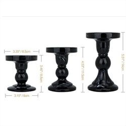 Wholesale chic cheap gray glass candle holder for wedding decoration