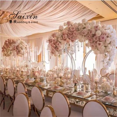 Cheap Wedding Event centerpiece White display flower stand for table decoration
