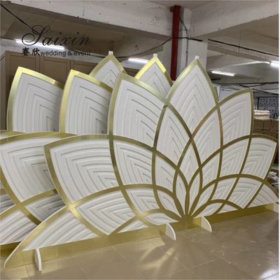 Unique event stage decoration flower design acrylic stand for backdrops