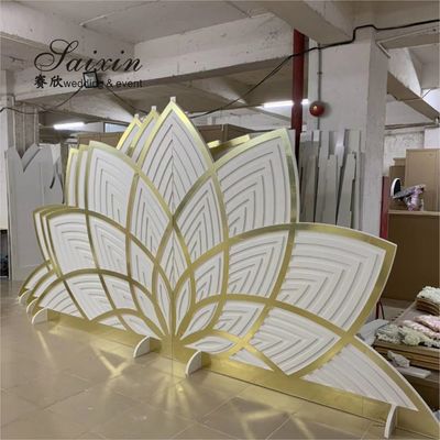 Unique event stage decoration flower design acrylic stand for backdrops