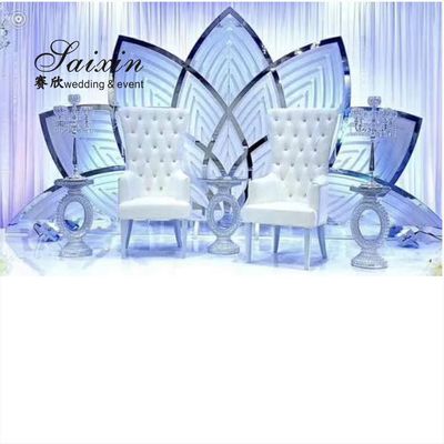Unique event stage decoration flower design acrylic stand for backdrops