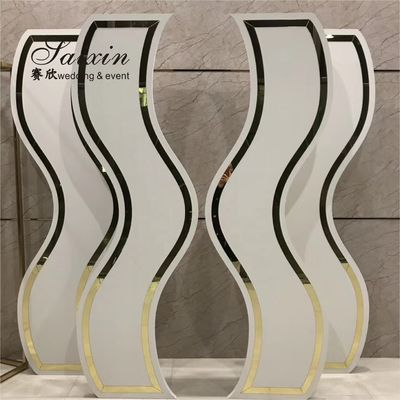 Unique event stage decoration flower design acrylic stand for backdrops