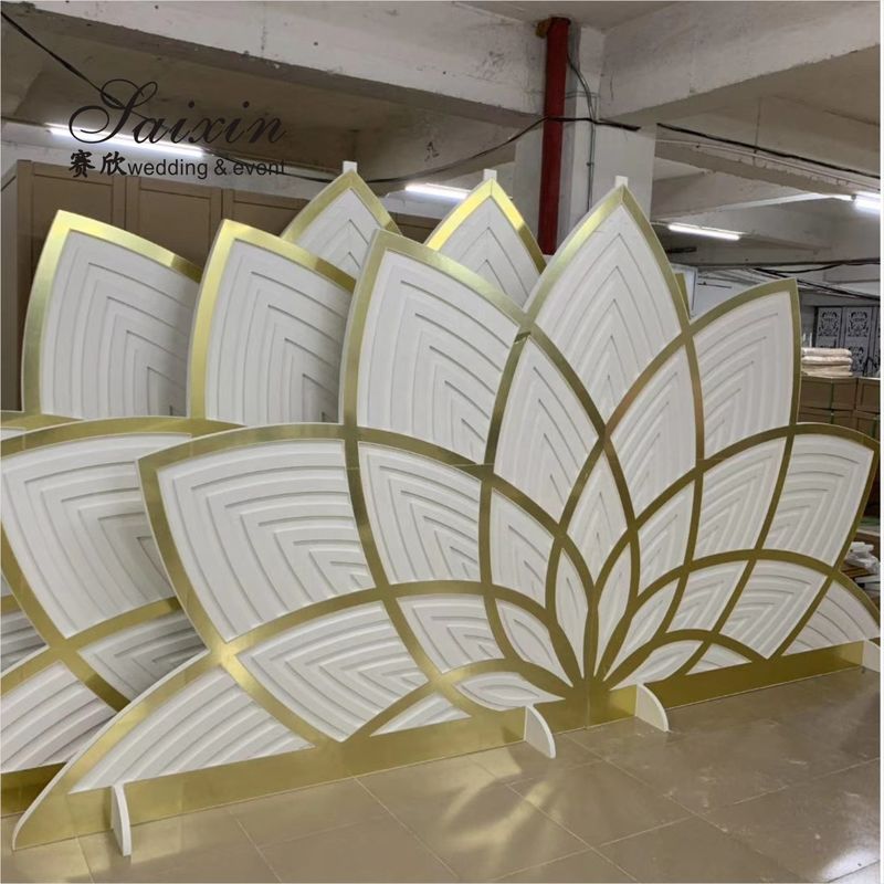 Unique event stage decoration flower design acrylic stand for backdrops