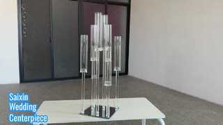 웨딩 센터피스 테이블 장식을 위한 공장 직접 저렴한 8팔 크리스탈 촛대